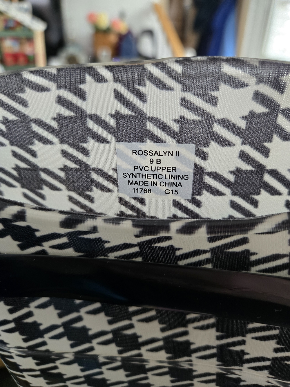 New LRL Lauren Ralph Lauren Women's Size 9 Houndstooth Tall Rain Boots - Picture 3 of 11